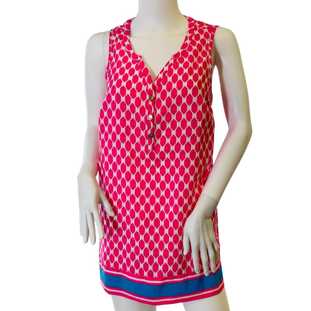 Mud Pie Lizzie Sleeveless Tunic/Minidress, Hot pink, Ladies‎ Medium, NWT